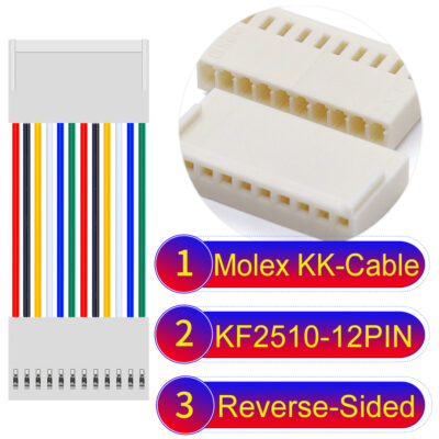 Molex KK-Cable KF2510 12-Pin Reverse-Side-Head PVC Cable