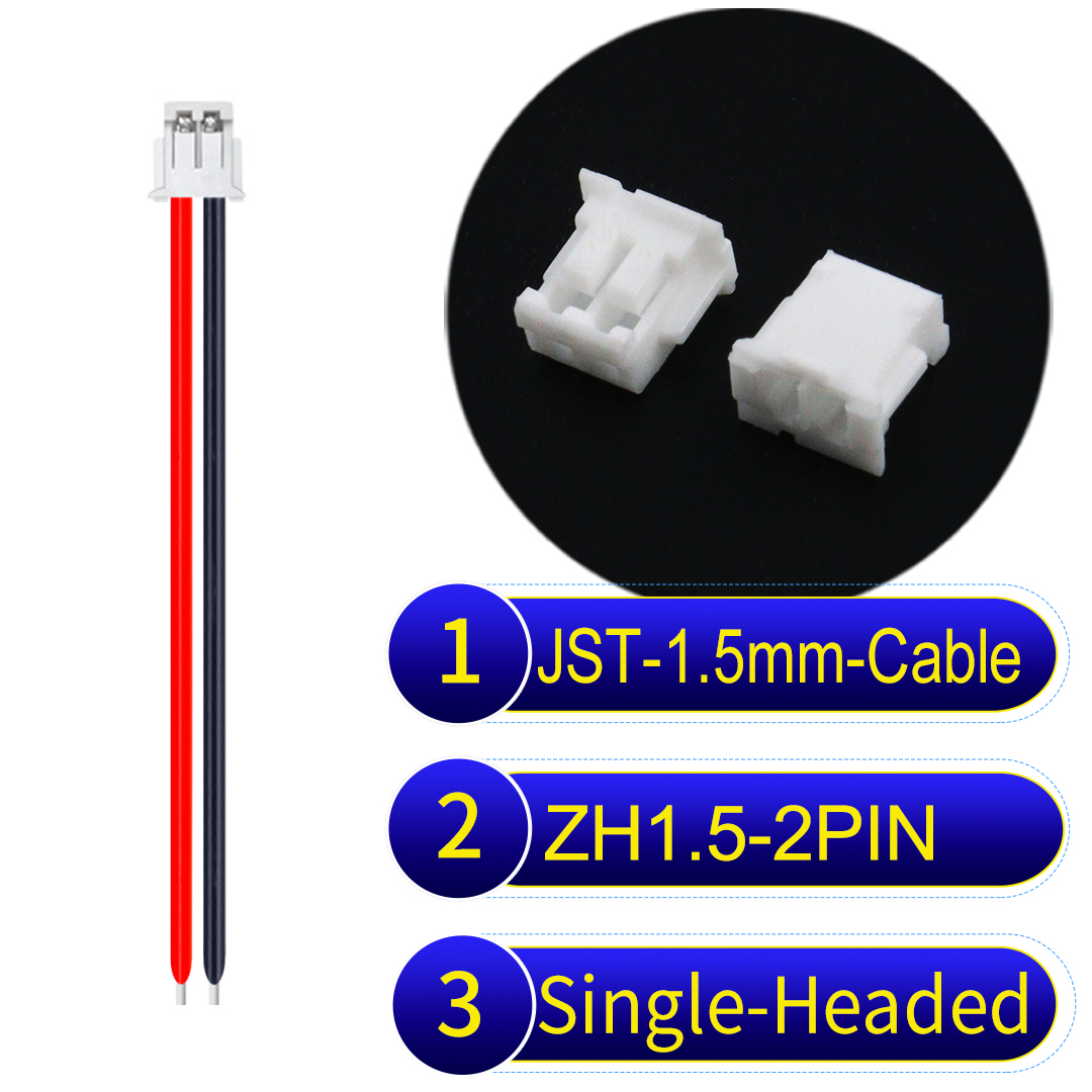 JST ZH1.5 2Pin Single-Headed Cable