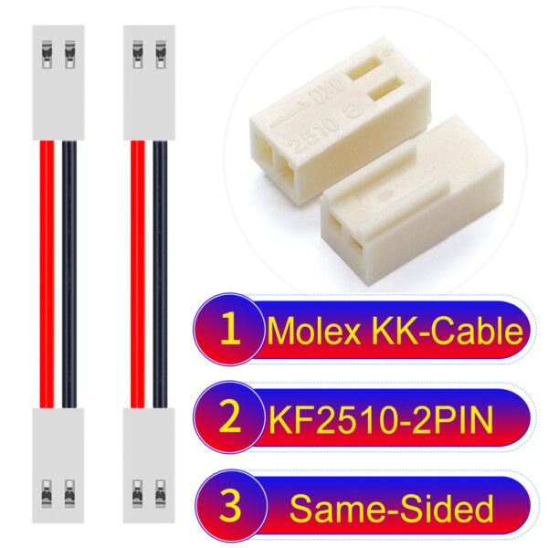 Molex KK-Cable KF2510 2-Pin Same-Side-Head PVC Cable