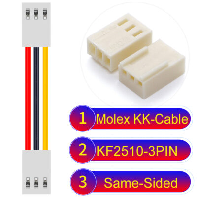 Molex KK-Cable KF2510 3-Pin Same-Side-Head PVC Cable
