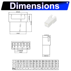 JST XHR2.5 2.5mm Female housing 2P 3P 4P 5P 6P 7P 8P 9P 10P 12P