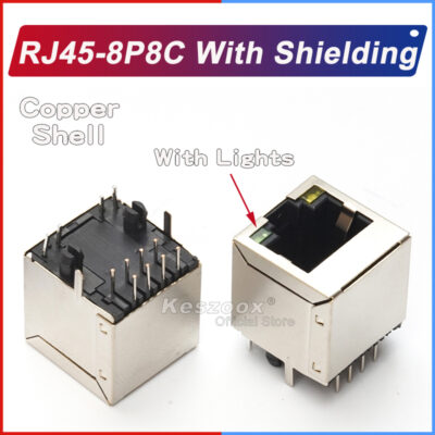 Shielded RJ45-8P8C Ethernet Connector for stable networks